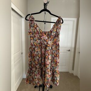 Women’s SHEIN Sleeveless Multicolored Floral Sleeveless Dress